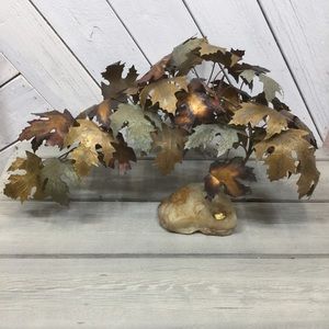 Vintage Metal and Stone Tree Signed